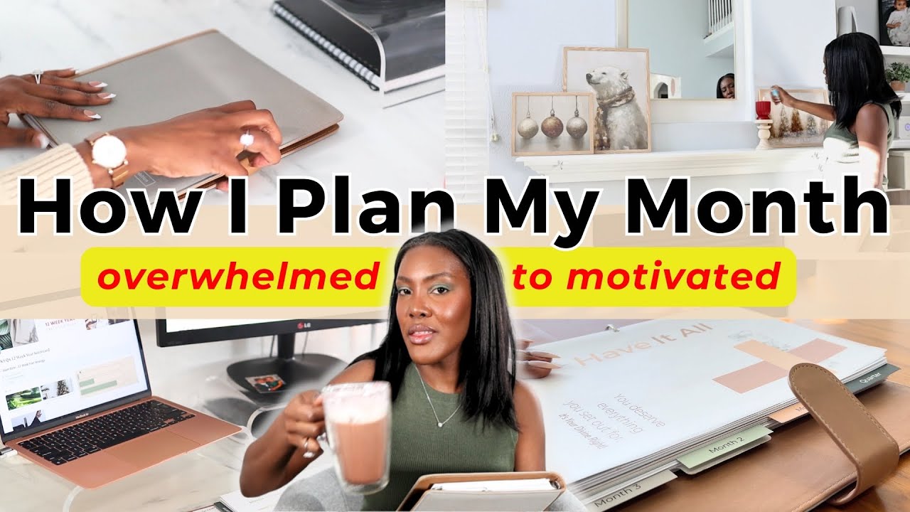 My SIMPLE (super productive) step-by-step MONTHLY PLANNING ROUTINE ✨ - Plan the month with me
