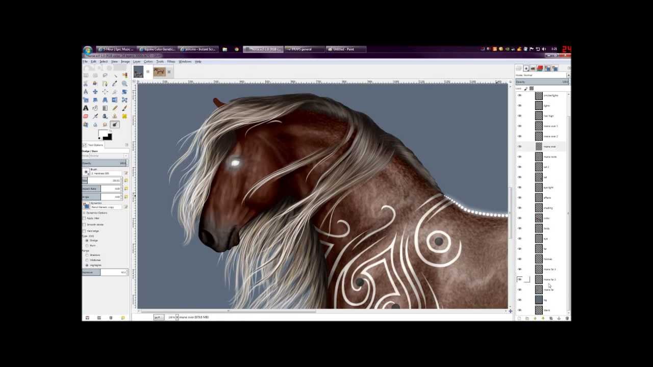 SpeedPaint: Fantasy Silver Roan Bay