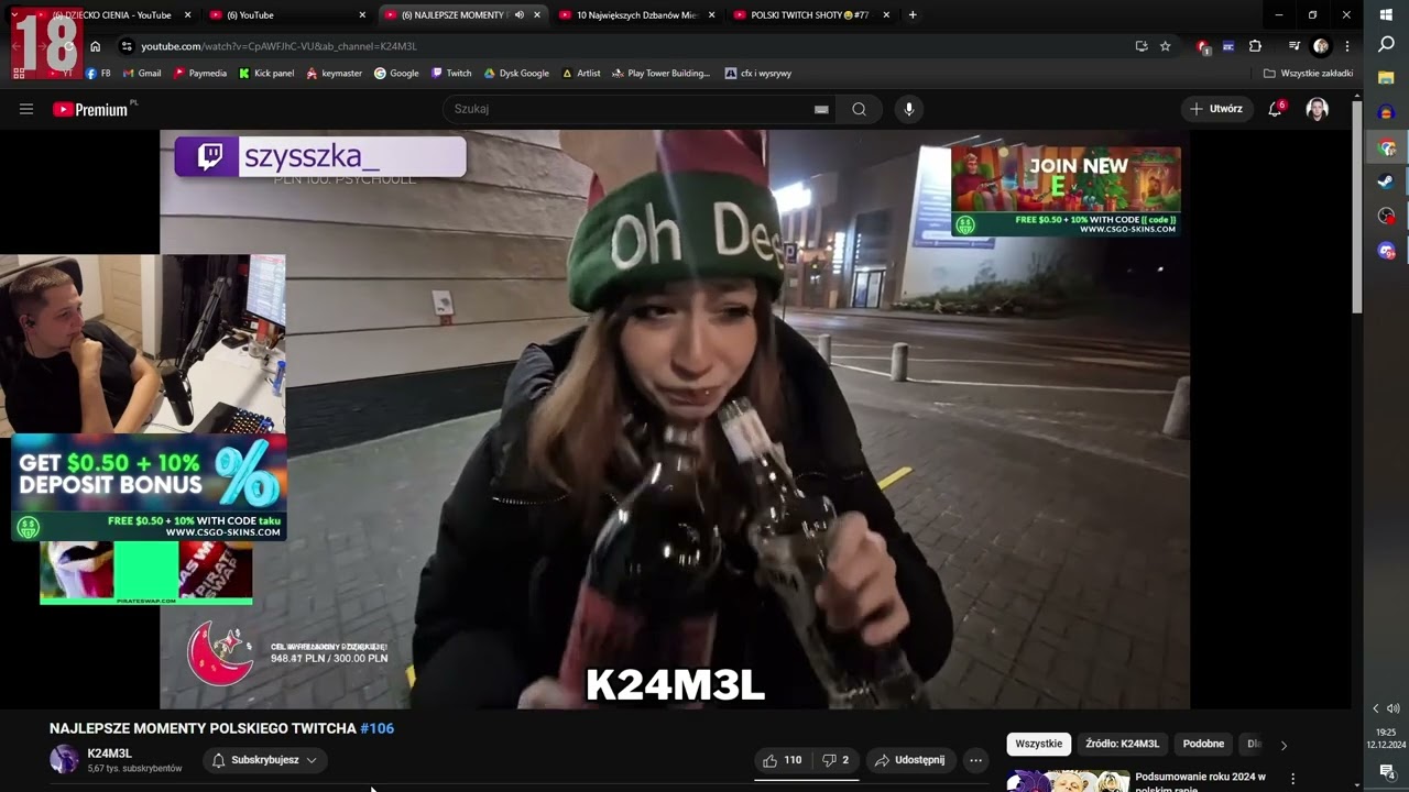 TAKU OGLĄDA NAJLEPSZE MOMENTY POLSKIEGO TWITCHA! (XTH0REK, PARIS PLATYNOV, MRDZINOLD, KASIX)