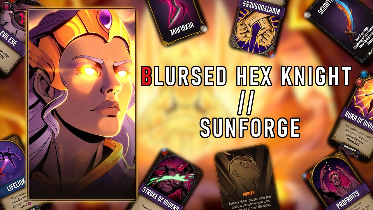 Dawncaster - ☀️ Blursed Hex Knight 🖤 // Full Sunforge Run + Spine Fight