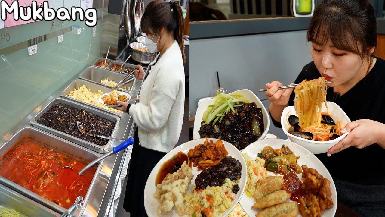 Mukbang | 9 900 KRW, Все, что вы можете съесть в китайском ресторане. 10 видов блюд.