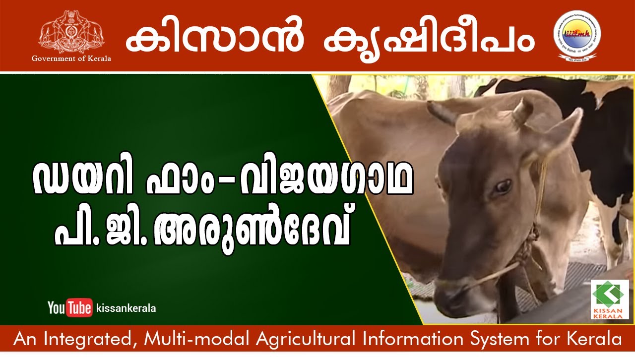 Diary farm success story of Sri. P.G. Arundev, Trivandrum -491
