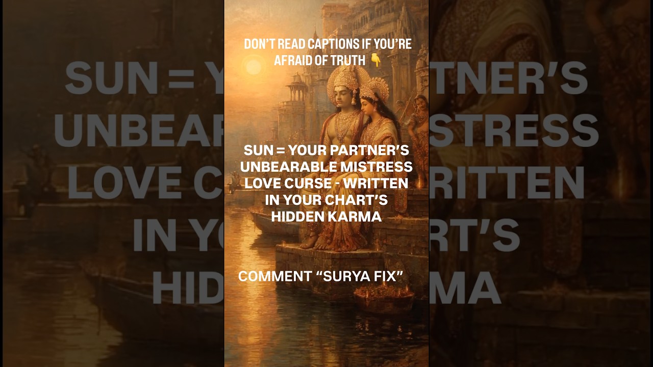 SUN = YOUR PARTNER’S UNBEARABLE MISTRESS LOVE CURSE - WRITTEN IN YOUR CHART’S HIDDEN KARMA