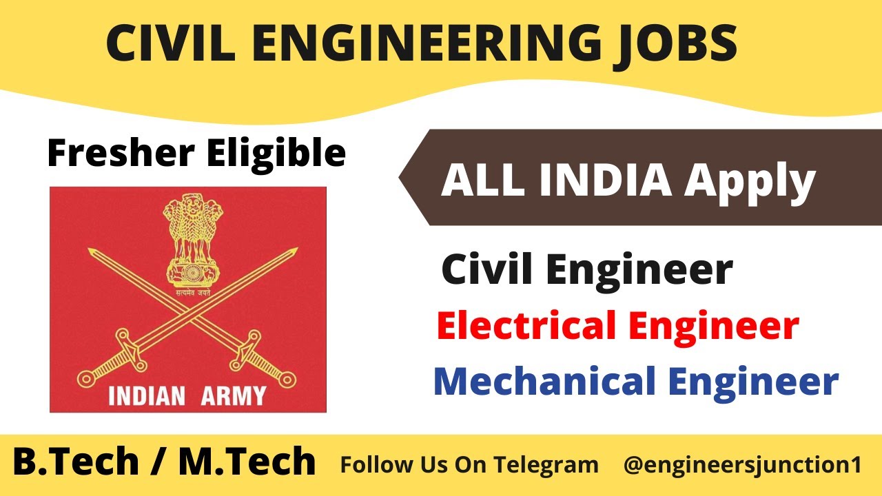 Indian Army Recruitment 2021 | Civil Engineering Jobs | Private Jobs For Civil Engineers | #Army