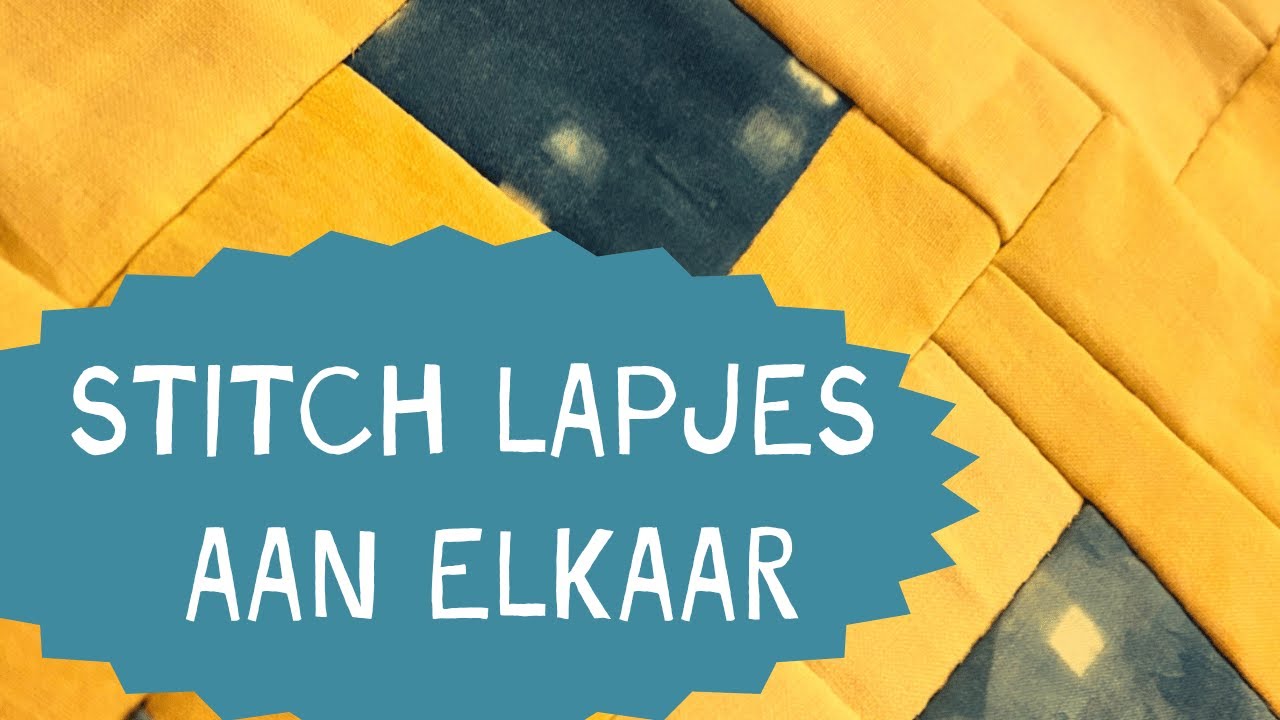 Hoe quilt je twee lapjes met de hand aan elkaar? In de video zie je hoe je twee lapjes stitcht.