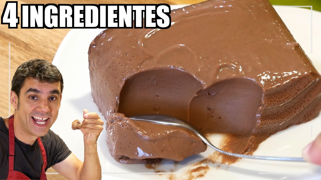 🥄 ¡El FLAN de CHOCOLATE más FÁCIL y RICO! 🍫Solo 4 INGREDIENTES y SIN HORNO