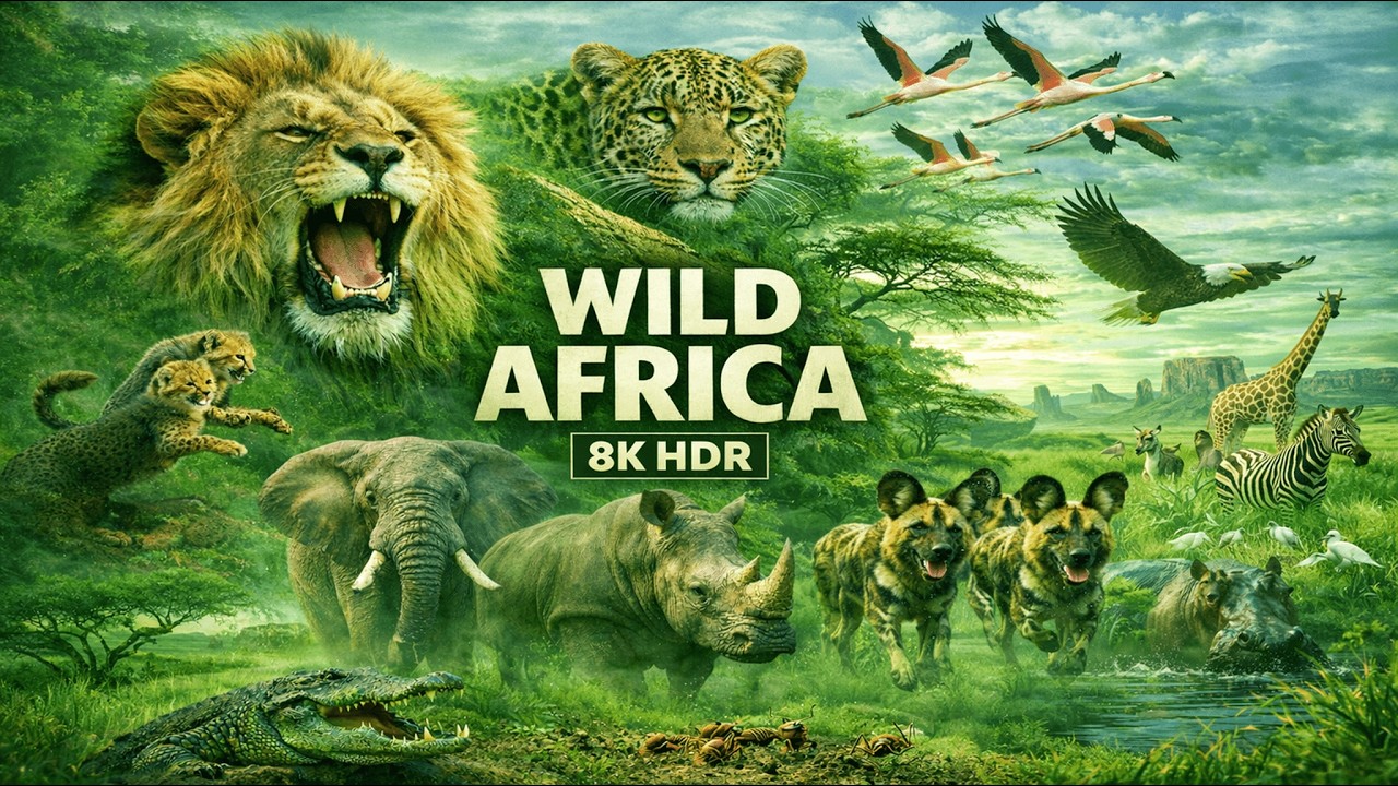 Wild Africa in 8K HDR – Lions, Leopards, Cheetahs & Savannah Wildlife Documentary