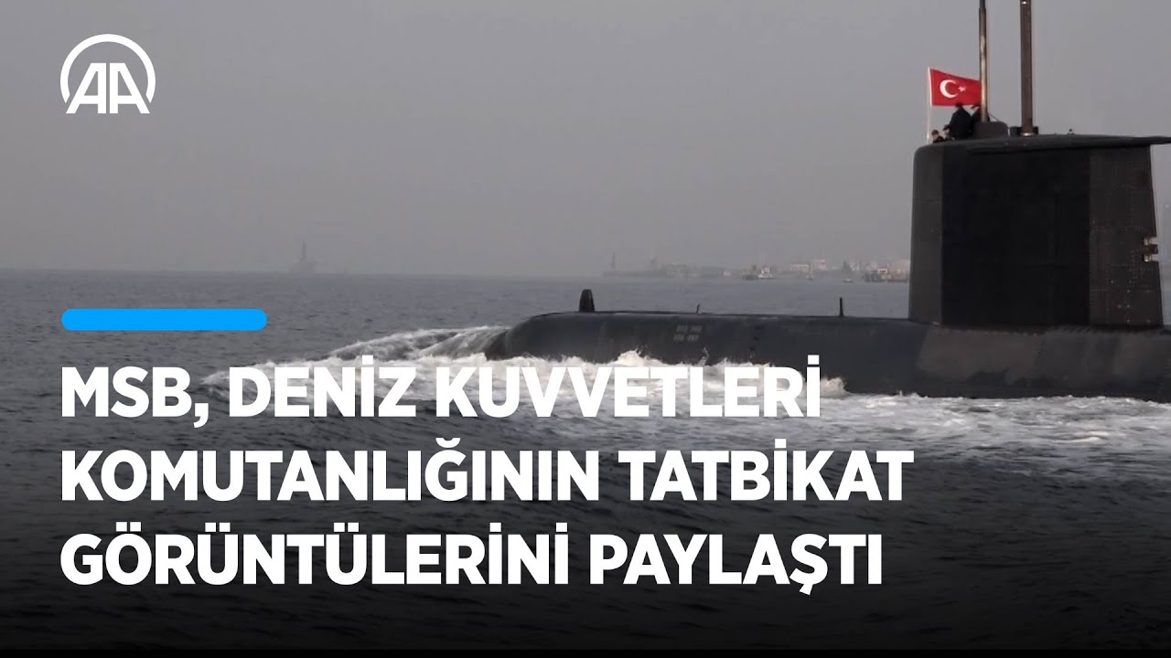 #MSB, Deniz Kuvvetleri Komutanlığının denizaltı operasyonu tatbikatı görüntülerini paylaştı