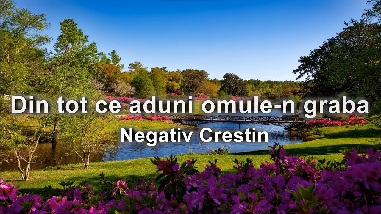 Din tot ce aduni omule-n graba - Negativ Crestin 2024 (Re M)
