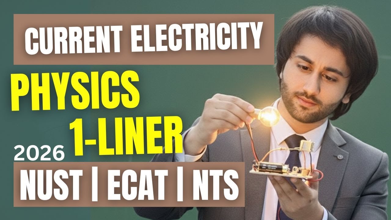 ECAT I NET 2026 Physics Preparation Current Electricity 1 Liner I ECAT Physics Lectures I Physics