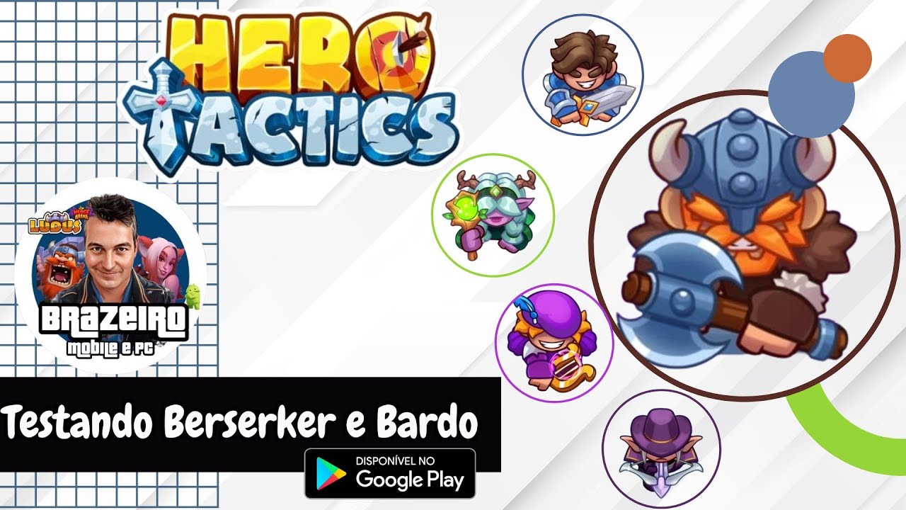 ⚔ Hero Tactics: Testando Bberserker e Bardo #RPG de Tabuleiro - Gameplay de #android #herotactics