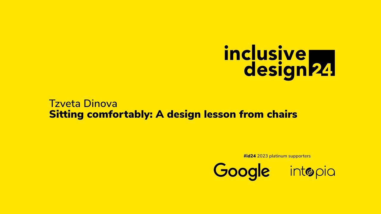 Tzveta Dinova / Sitting comfortably: A design lesson from chairs #id24 2023