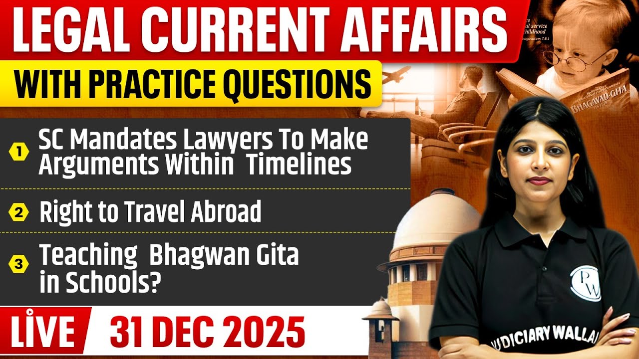 Legal Current Affairs Today | 31 December 2025 | Legal News | Judiciary/APO/ADA | Judiciary By PW