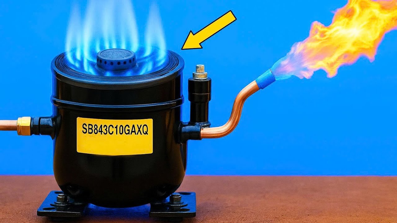 DIY 3-in-1 Mini Stove Using Waste Oil | Made from an Oil Filter & Refrigerator Compressor