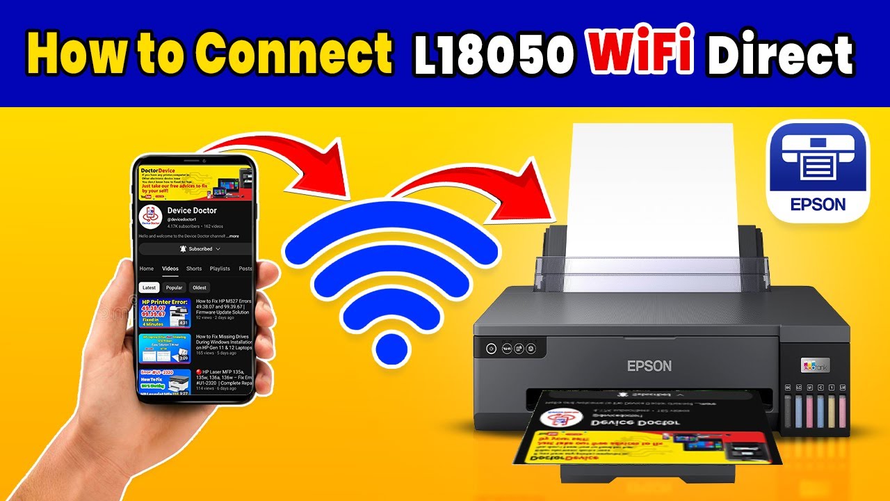 Epson L18050 WiFi Direct Setup &ndash; Connect Printer to Mobile | Easy Wireless Printing