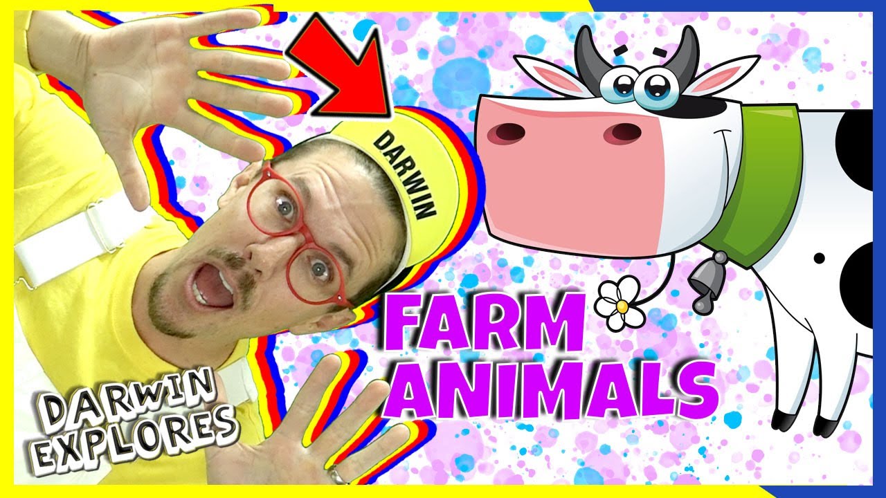 🐷🐮🐥 Kids Farm Videos with Darwin | Educational Kids Farm Animals Video