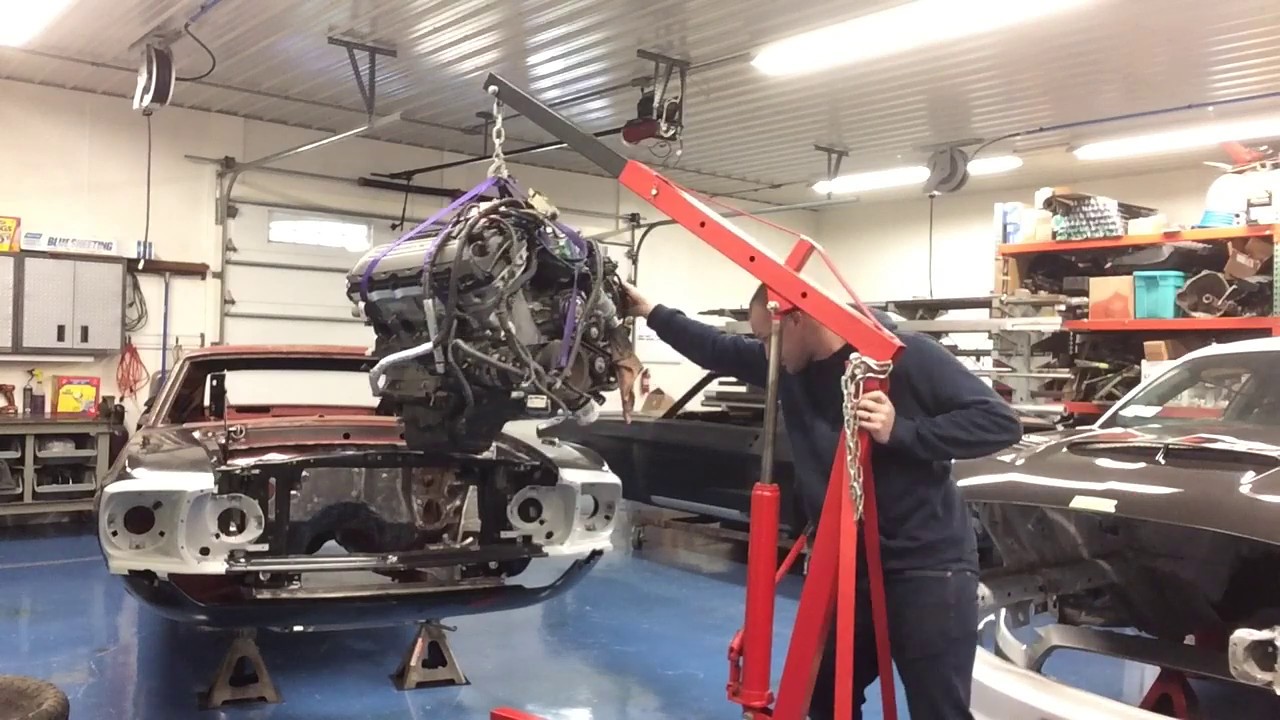 1969 Mustang Coyote Swap Transmission Goes In TKO