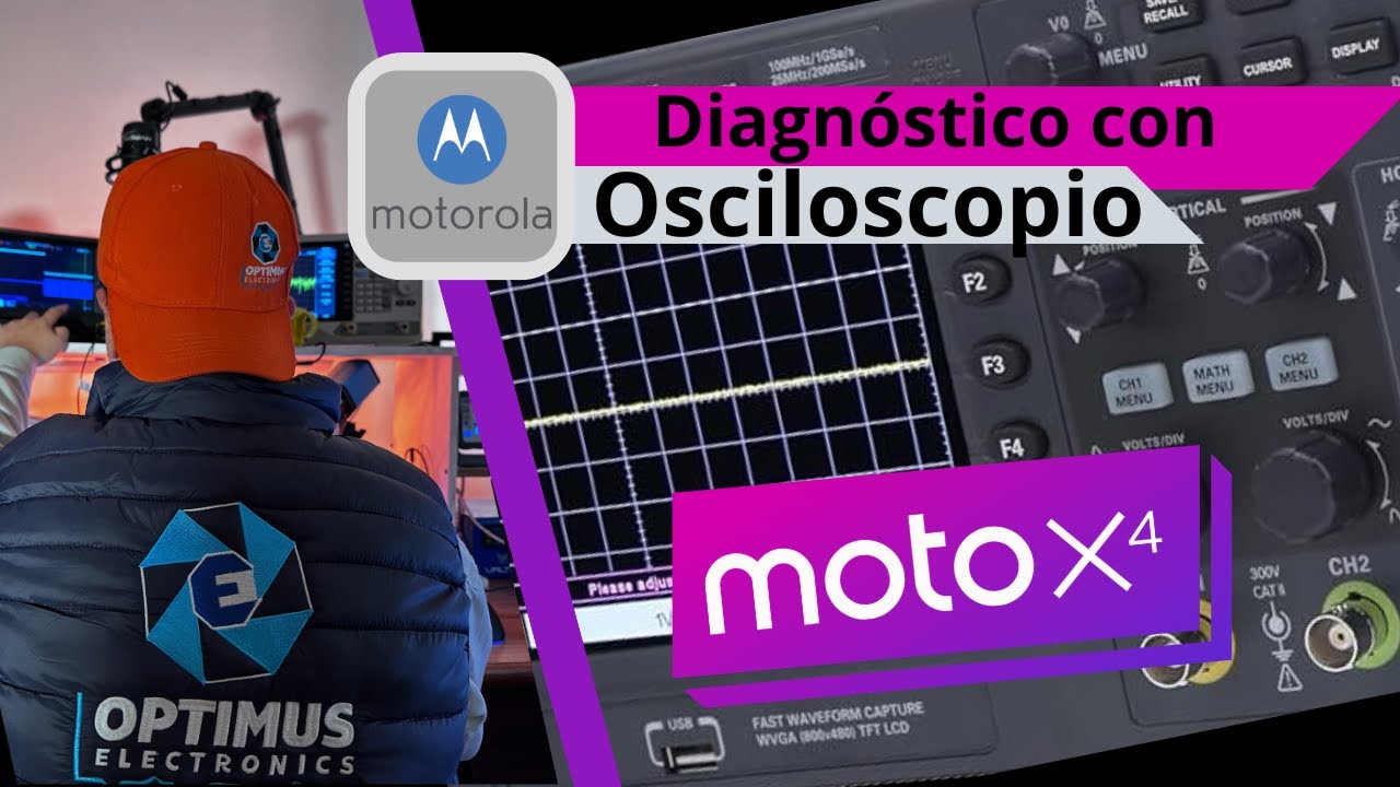 Diagnostico con Osciloscopio Motorola Moto X4 Falla de Imagen sin Luz por Backlight