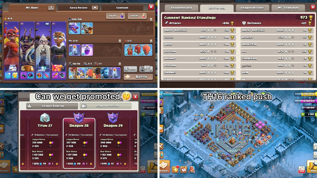 TH16 Dragon 28 ranked hits are we getting promoted 🤔😸