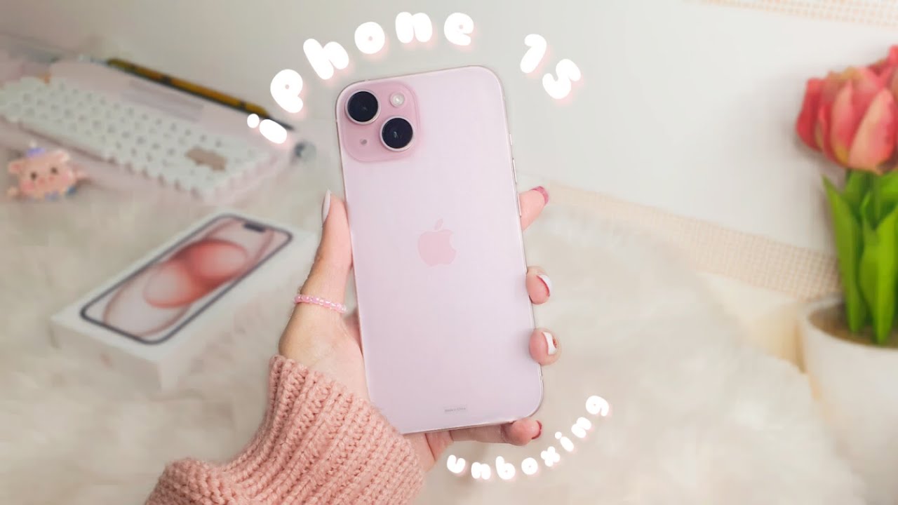 iPhone 15 in 2025 Aesthetic Unboxing 🎀🌸 | 128 gb, Pink