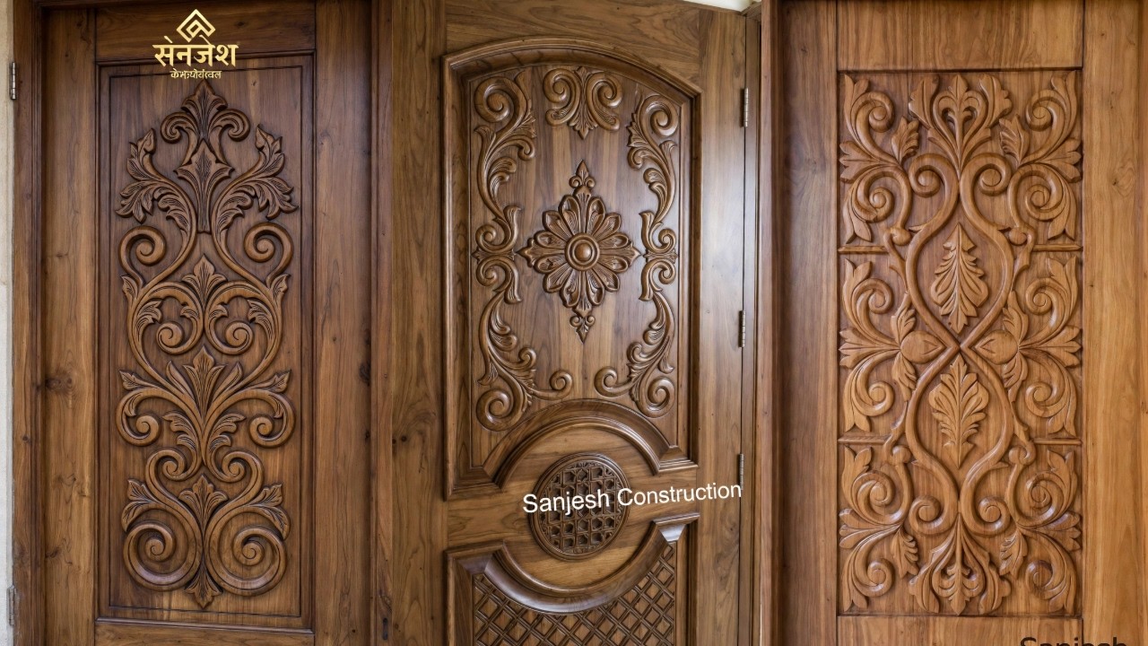 Wooden Main Door for Home | Strong & Secure | Thickness, Frame & Safety Guide | CNC DESIGNS | Part 4