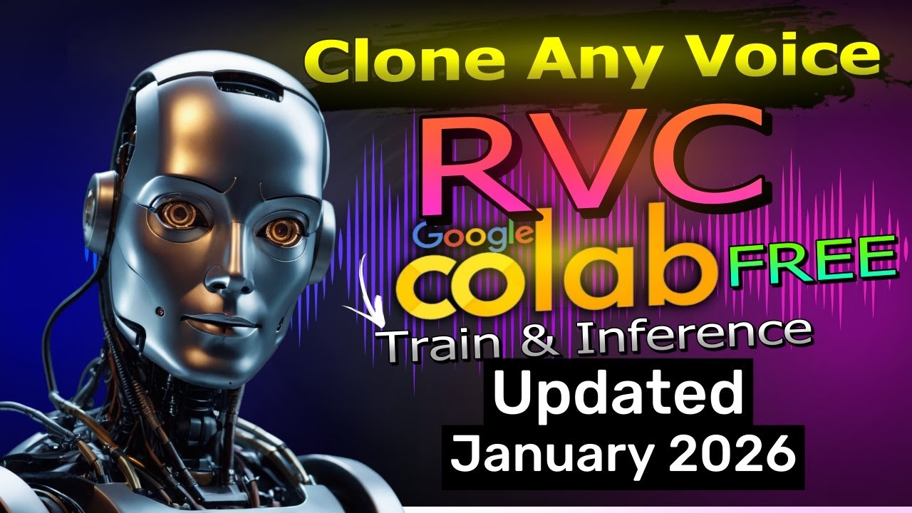 Обновлено в 2026 году: Клонирование любого голоса - RVC Google Colab Бесплатное обучение и вывод ...