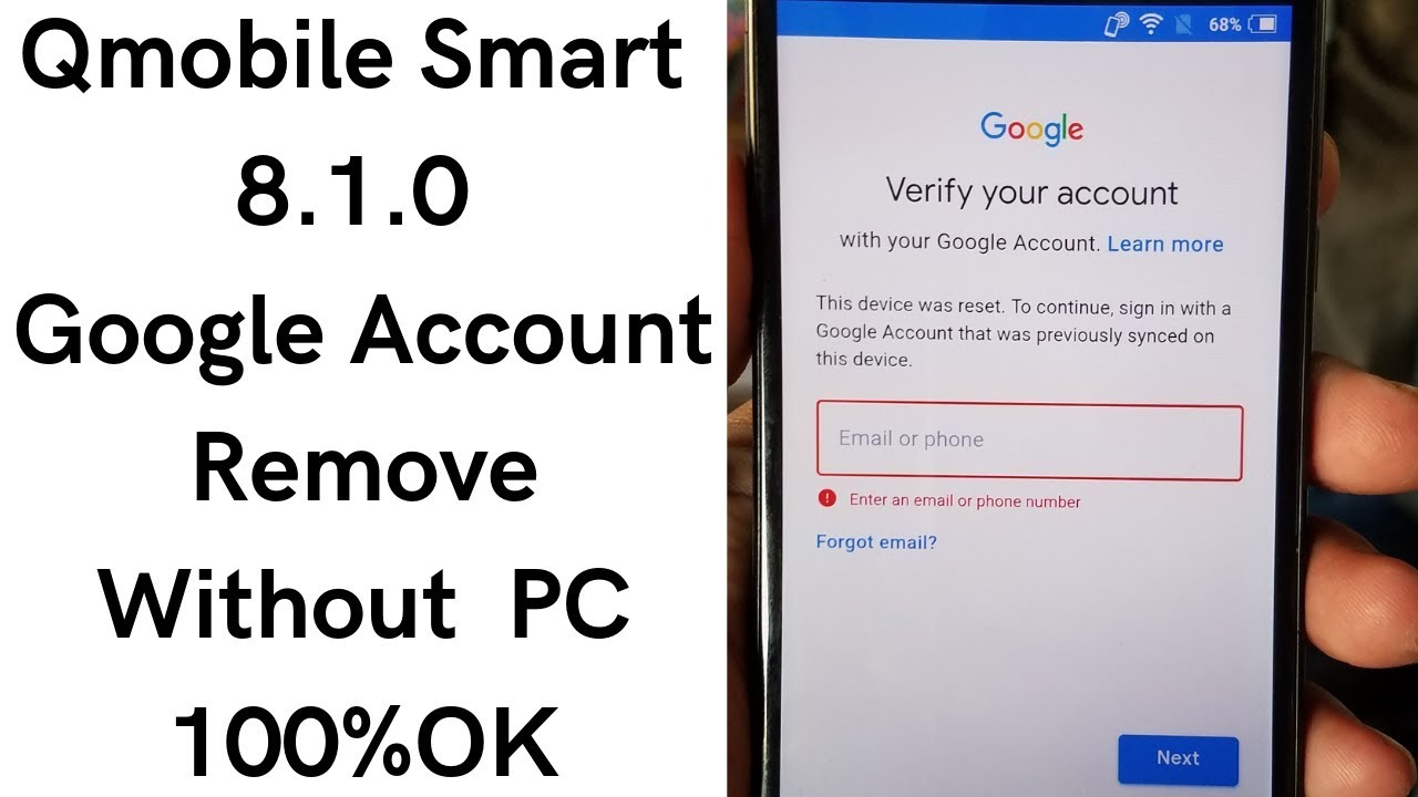 Qmobile Smart 8.1.0 FRP BYPASS Without PC 100%OK Solution