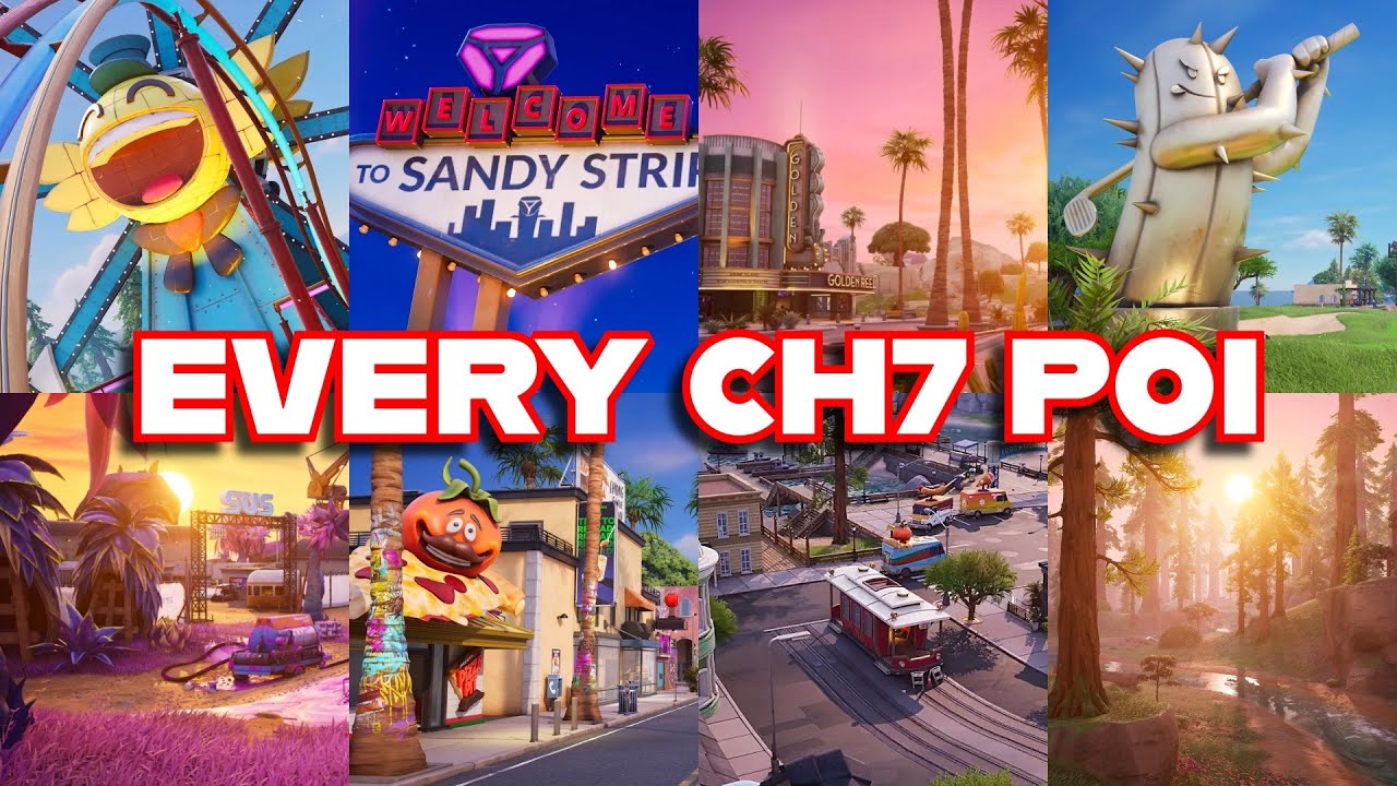 Рейтинг всех точек интереса (POI) в FORTNITE CHAPTER 7 от худших к лучшим