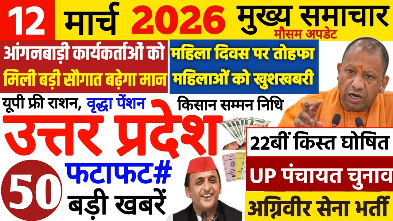 Today Up News 09 March 2026 | Uttar Pradesh Latest News | Cm Yogi |Pm Modi,Up breaking News Live