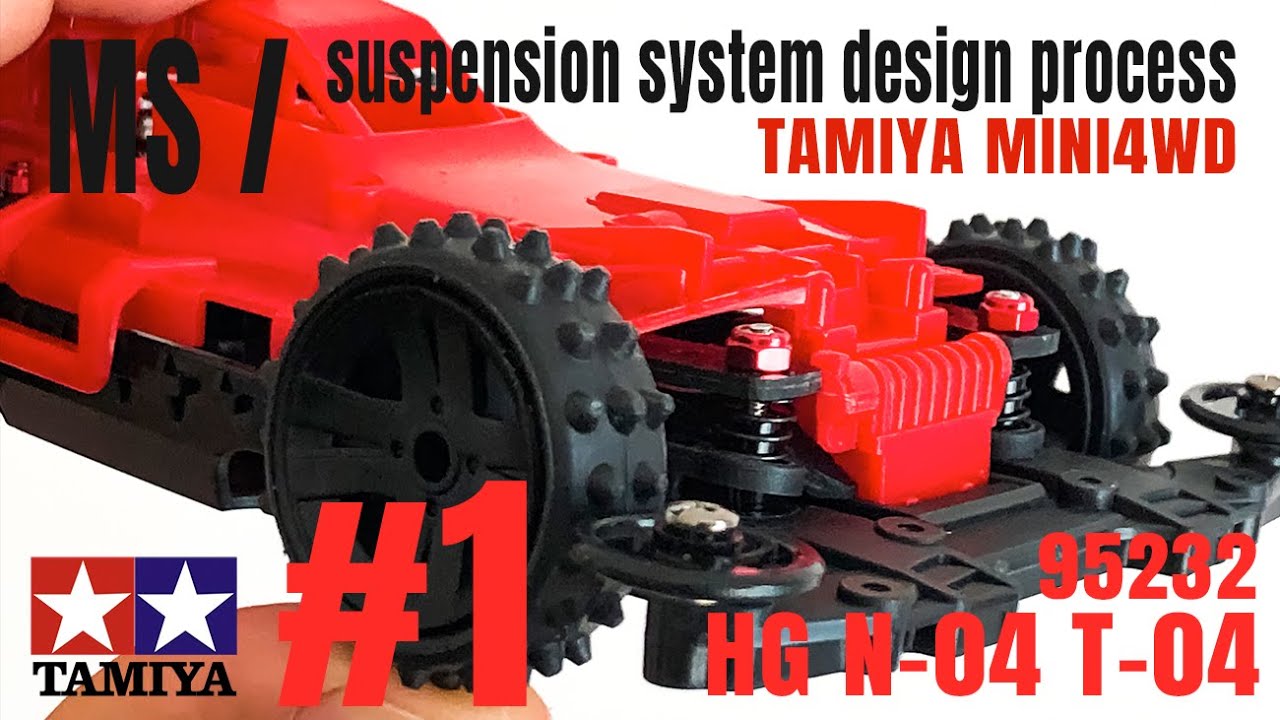 MINI4WD HOTSHOT junior / MS / Suspension System ll Tutorial PART-1 / 95232 N-04 T-04