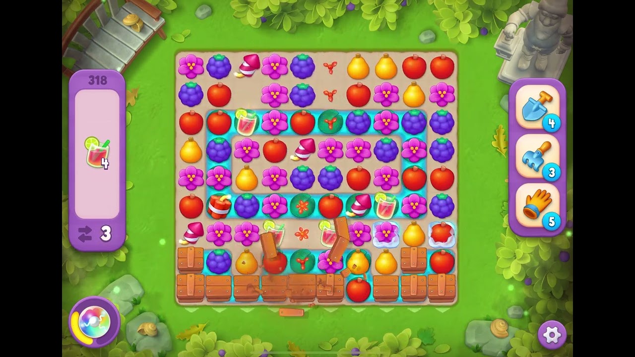 Gardenscapes Level 318 Super Hard NO BOOSTERS