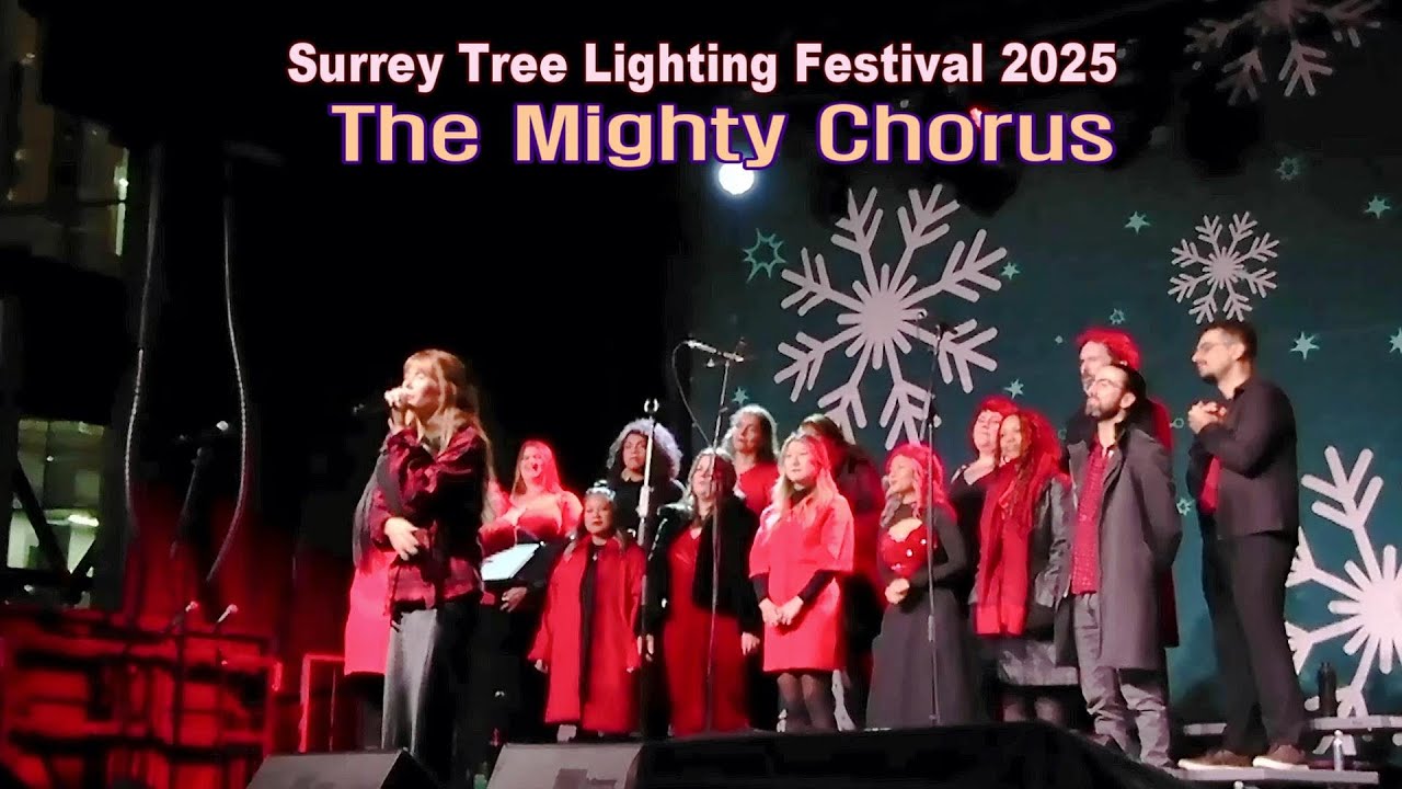 Surrey Tree Lighting Festival 2025  # NaRai #The Mighty Chorus #Snowfake Stage