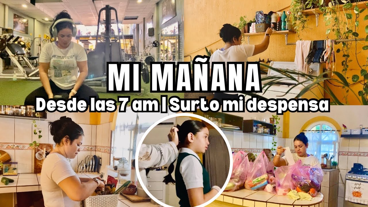 Rutina ☀️ 7:00AM 🕖 DESPENSA PARA6️⃣ASÍ ORGANIZÓ MIS TIEMPOS POR LA MAÑANA desayuno,lonches, Comida