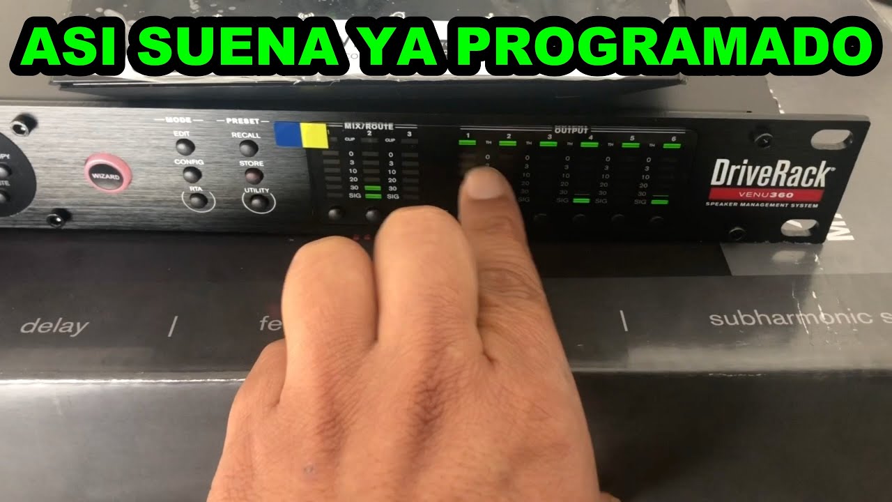 tutorial cortes para 2 vías dbx venue 360