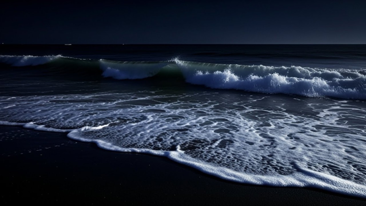 Ocean Sounds for Deep Sleep • Relieve Stress, Calm Mind - Fall Asleep Instantly, ASMR Night Waves