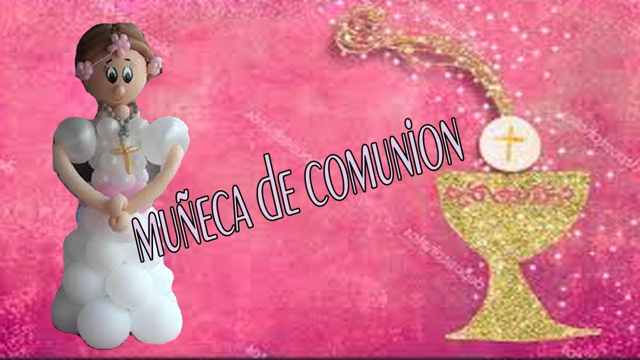NIÑA COMUNION CON GLOBOS CHASTY