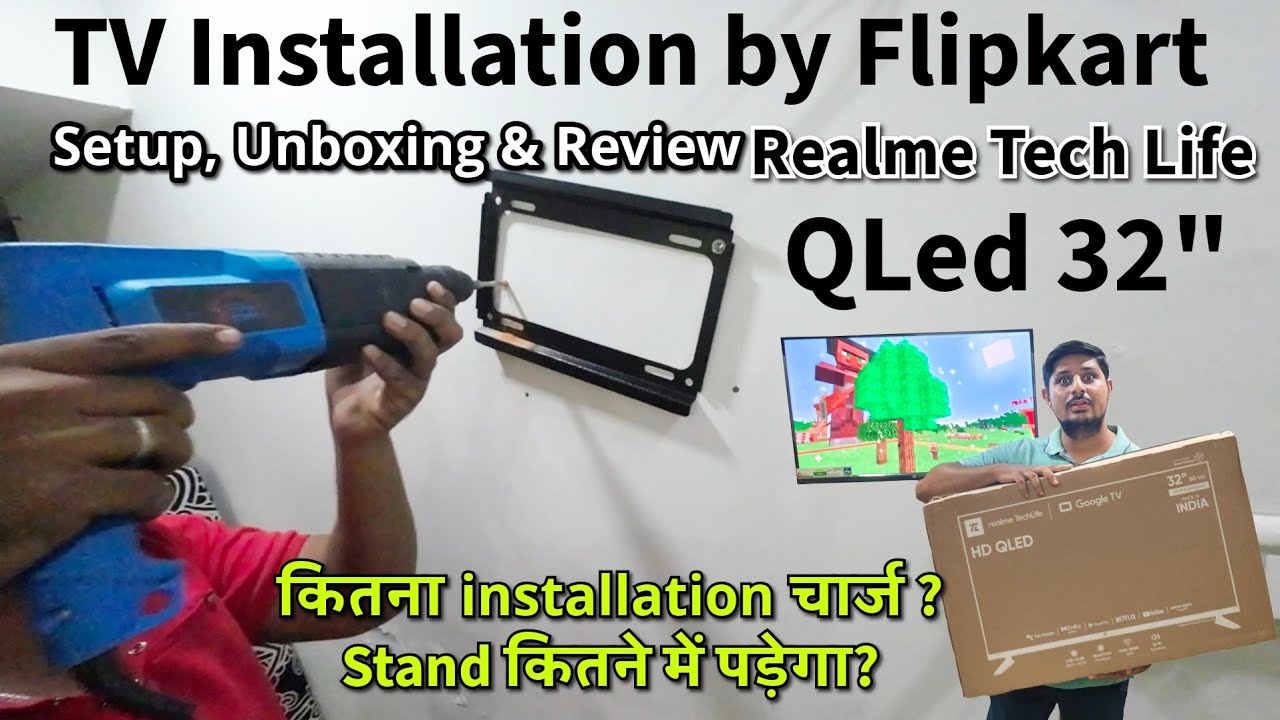 Realme techlife 32 inch Google TV installation | Setup, Unboxing and Review | Flipkart Purchase