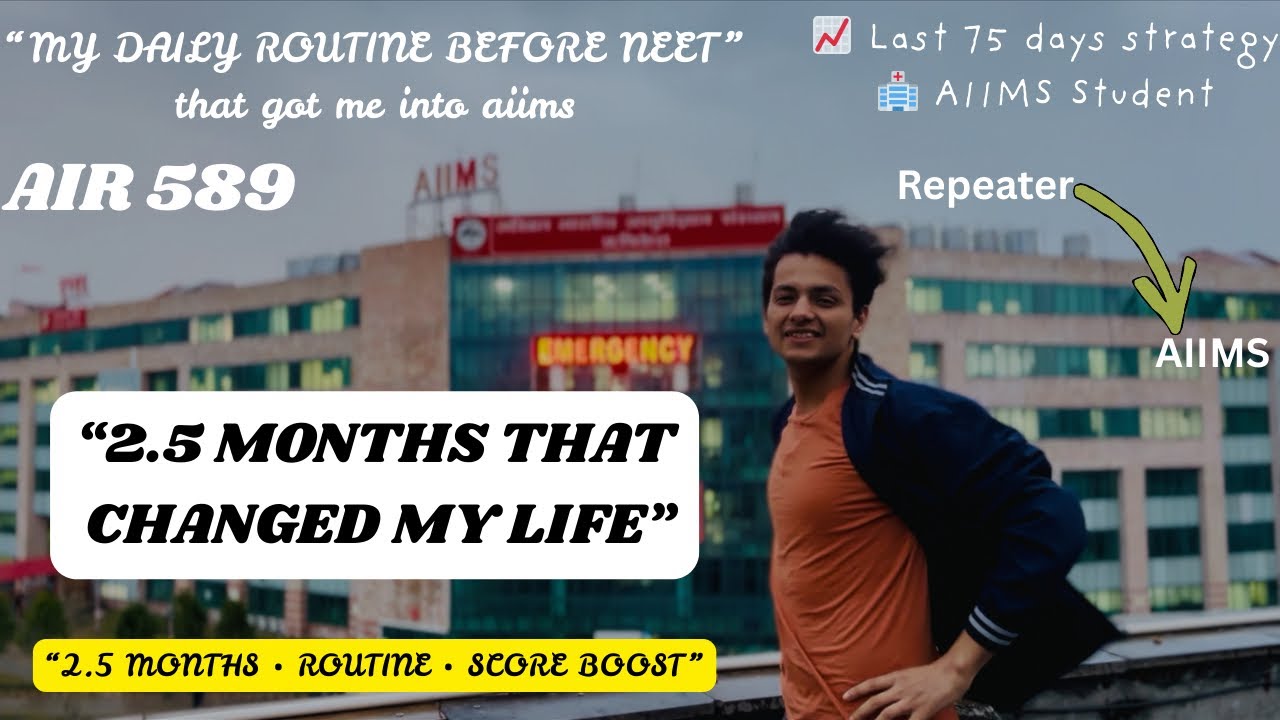 What I Did in the Last 2.5 Months Before NEET That Got Me Into AIIMS🤍🌟✨