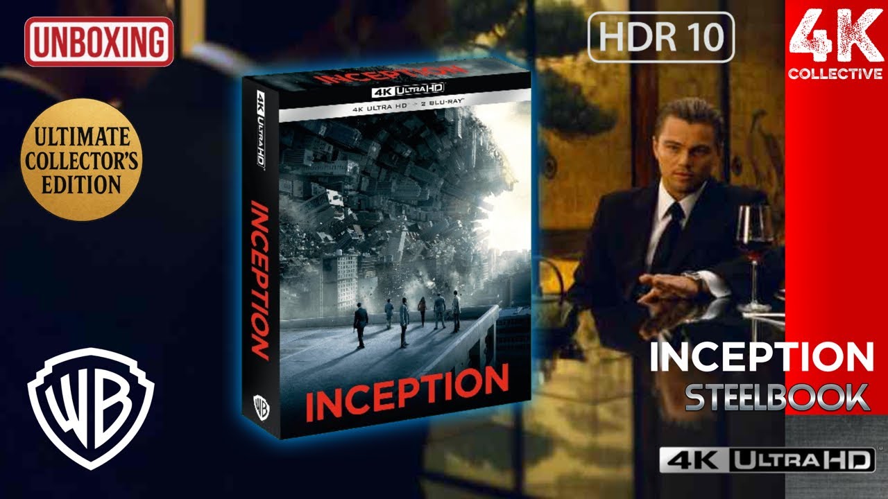 Christopher Nolan’s Inception 4k UltraHD Blu-ray Ultimate Collector’s Edition Steelbook unboxing