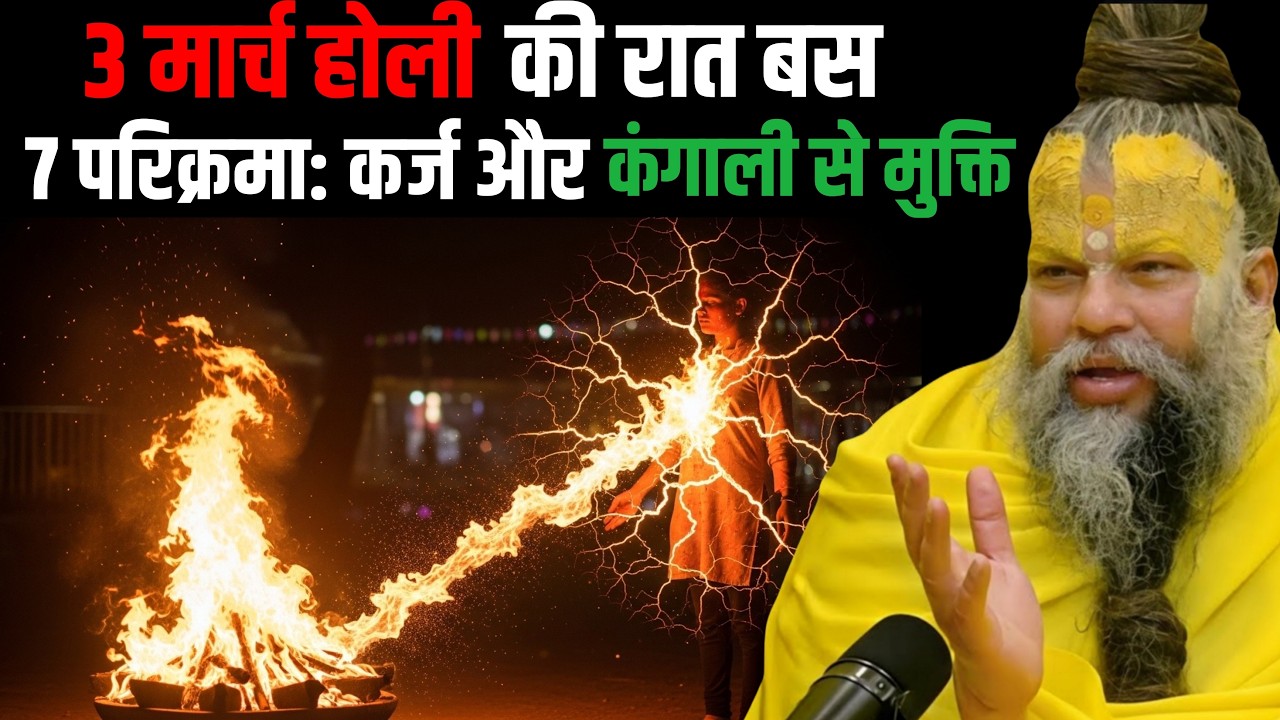3 मार्च होली की रात बस 7 परिक्रमा: कर्ज और कंगाली से मुक्ति का महा-उपाय | Premanand ji maharaj
