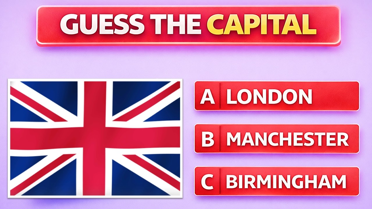 Guess the Country Capital in 5 Seconds 🌍 | World Capitals Quiz 🚩