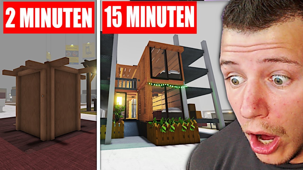 ROBLOX SCP 3008 HAUS BAUEN in 2 MINUTEN vs. 15 MINUTEN