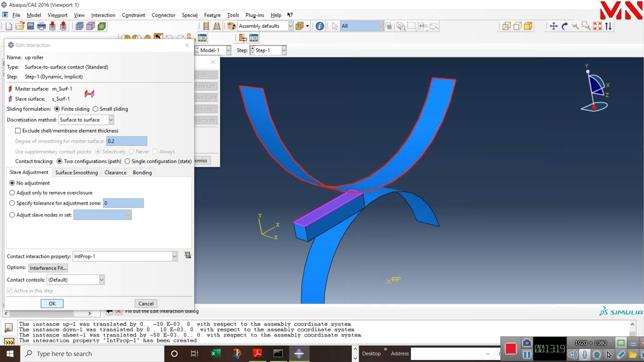 Asymetric Rolling in Abaqus ( شبیه سازی نورد نامتقارن در اباکوس)