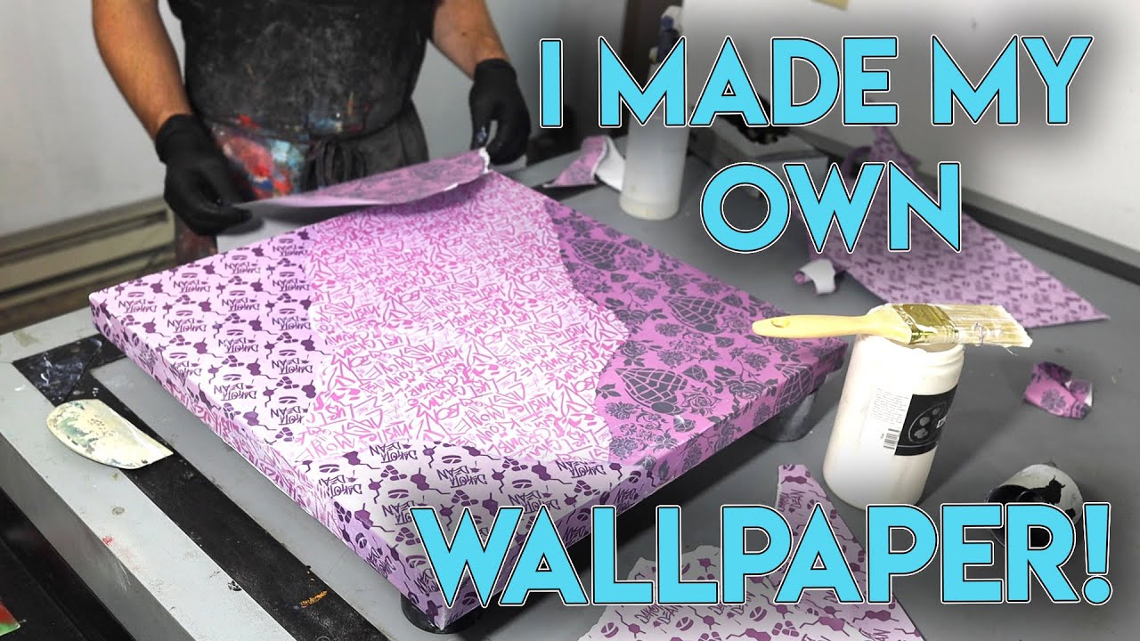 Making My Own Custom Wallpaper - Stencil Art And Collage Tutorial