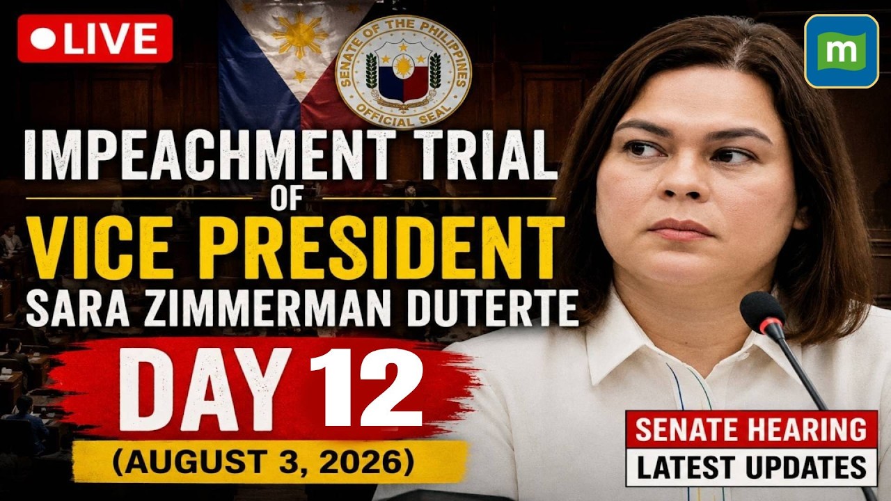 VP Sara Duterte Impeachment Trial Day 12 LIVE | Senate Trial Today | Sara Duterte Hearing LIVE