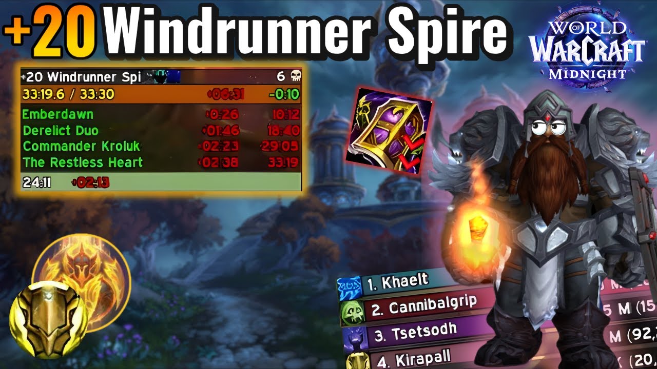 Protection Paladin Still Survives After Nerfs! | Midnight +20 Windrunner Spire
