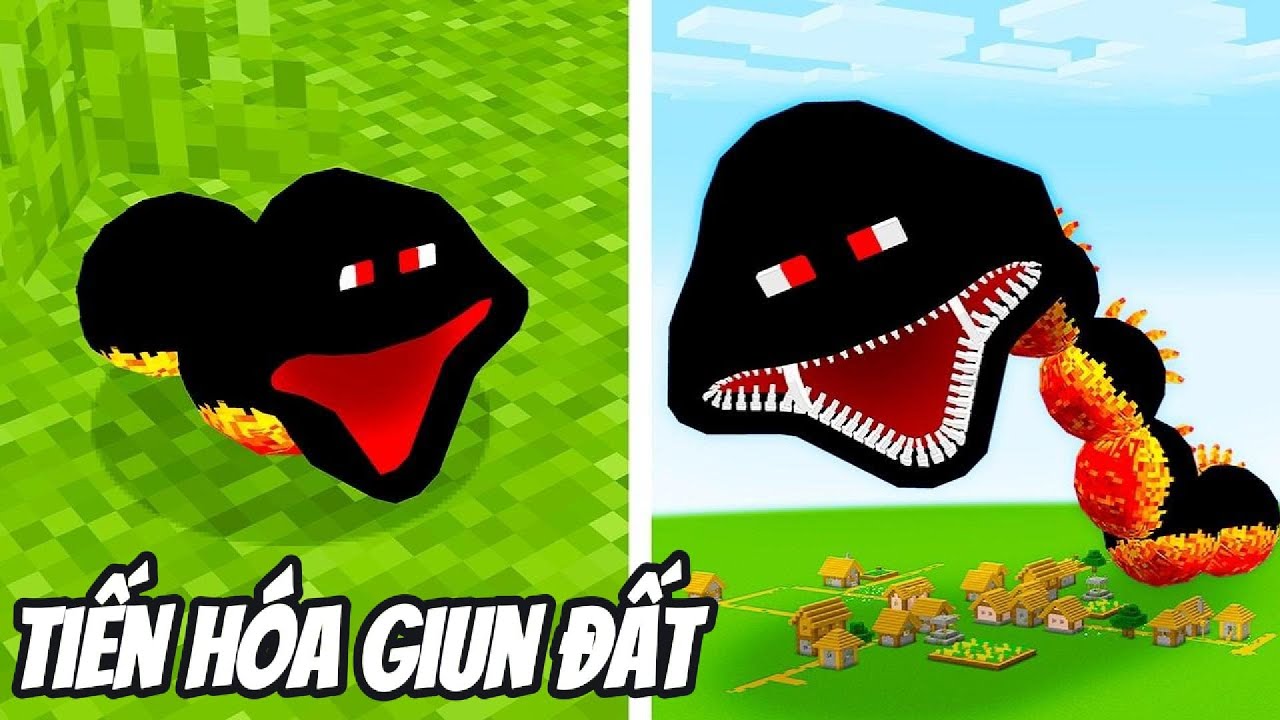Thử Thách TIẾN HÓA GIUN ĐẤT THÀNH MẠNH NHẤT TRẢ THÙ BẠN THÂN KHỐN NẠN Trong Minecraft Siêu Bất Ổn🤣