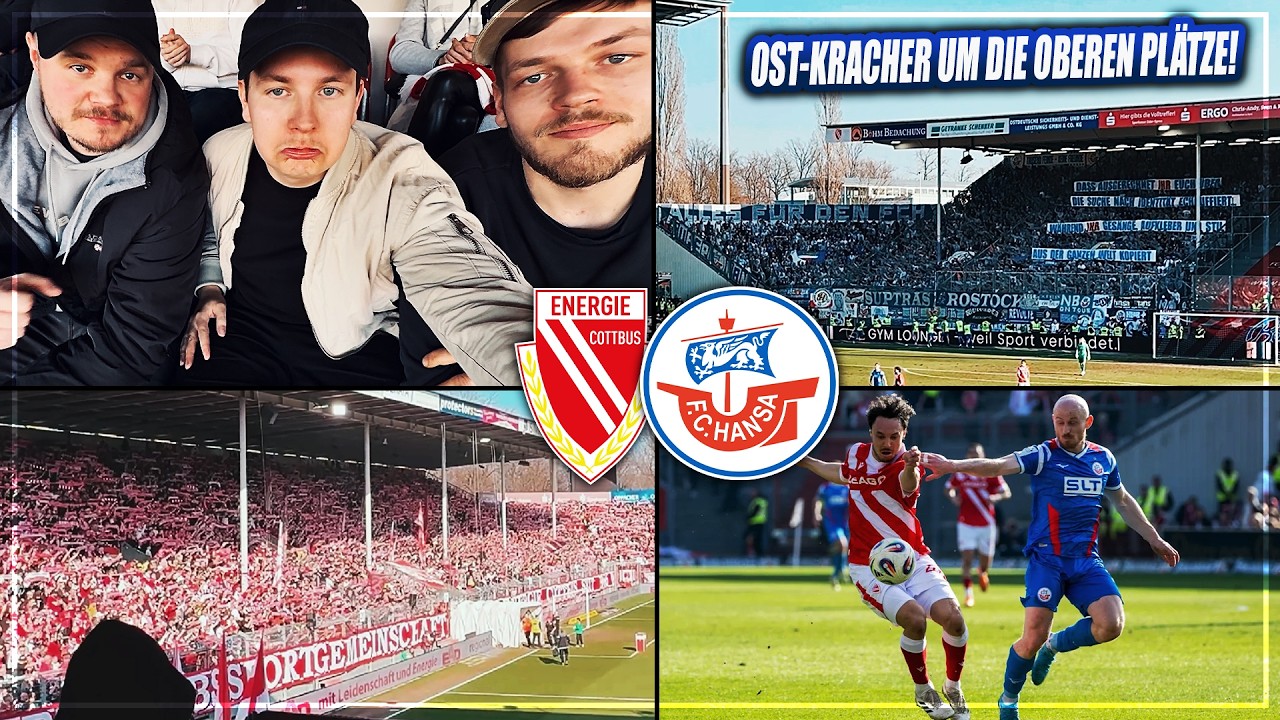 Als GAST in der GEFAHRENZONE! Energie Cottbus - Hansa Rostock Stadion Vlog