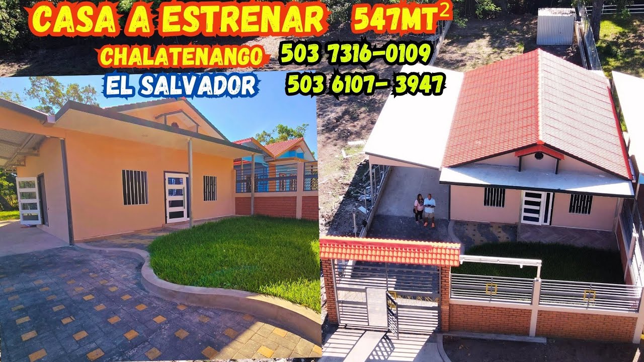 S/V BONITA CASA NUEVA A ESTRENAR  EN CHALATENANGO EL SALVADOR