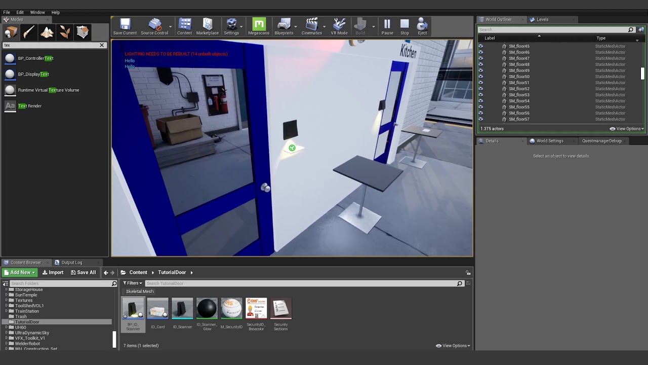 UE4 Security Door System - Advanced VR Framework - QR scanner